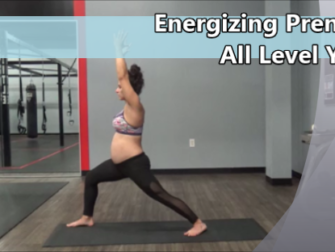 energizing prenatal yoga pose