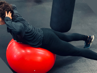 stability ball core strength exercise