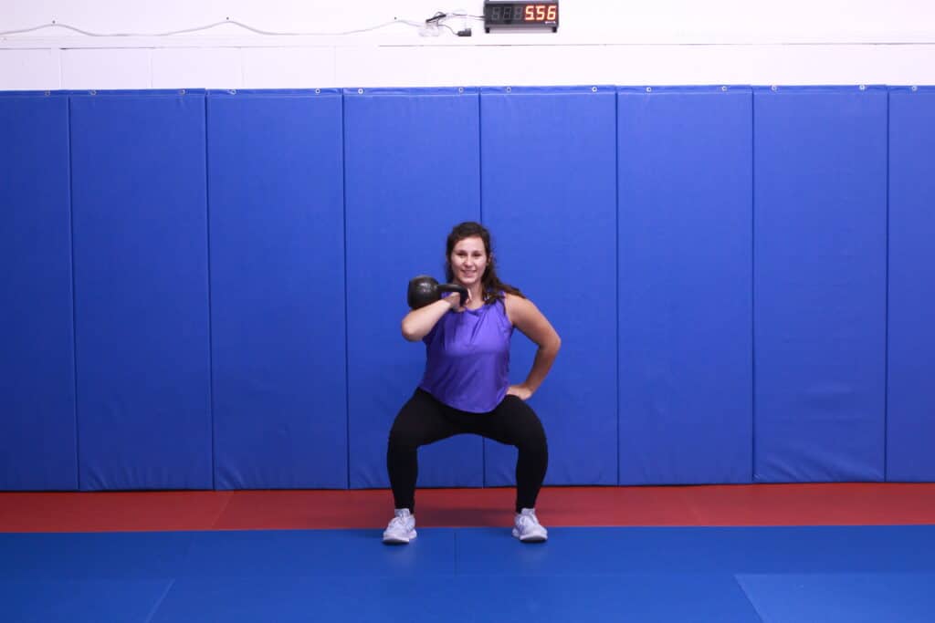 kettlebell front rack squat