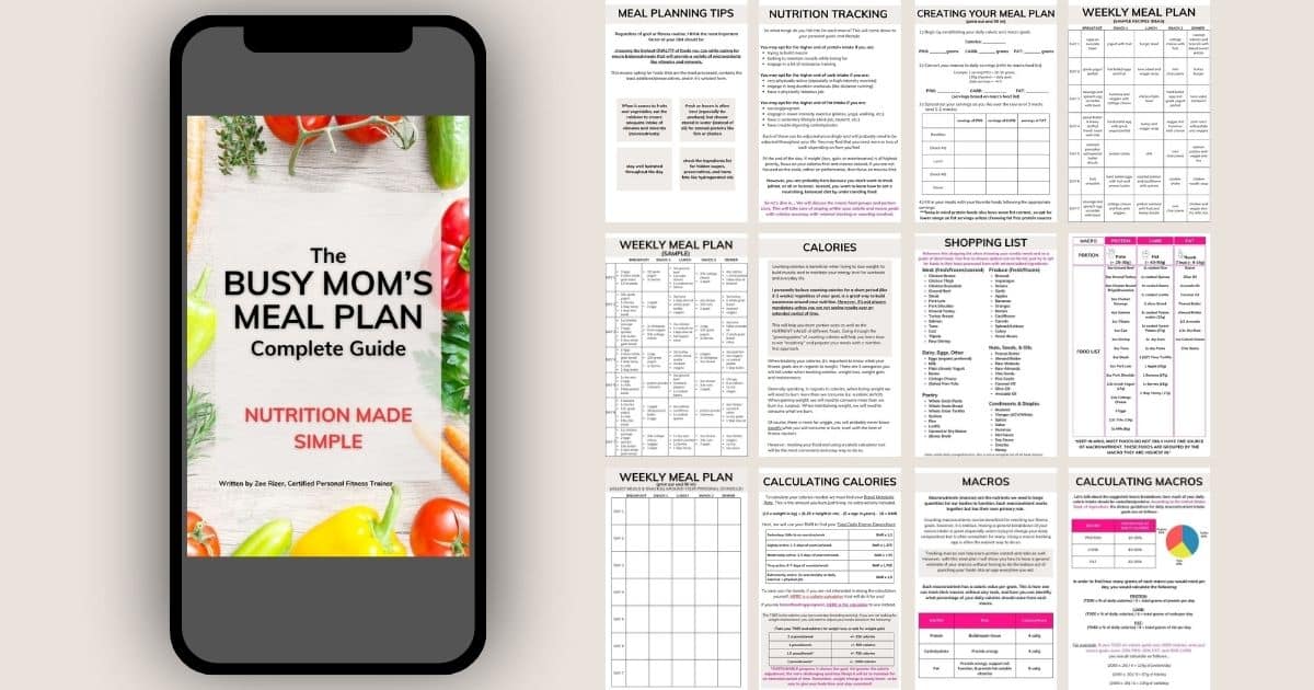Easy Meal Plan For Busy Moms (FREE) - Simple Mom Fitness